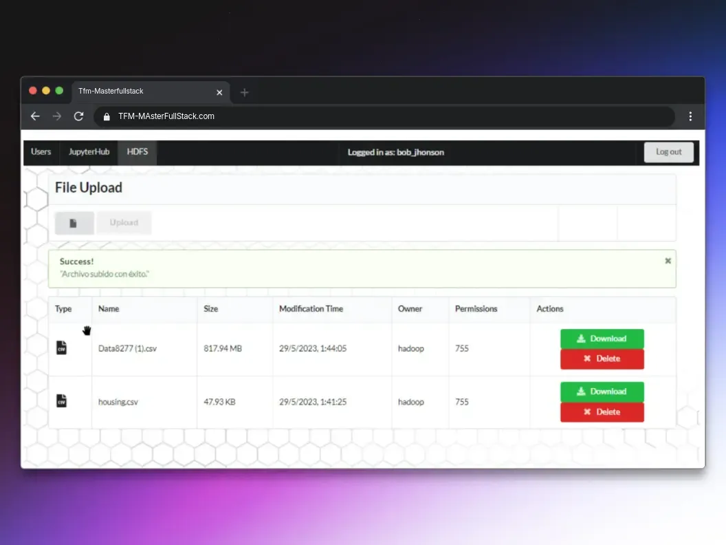 Captura del proyecto Big Data Analytics Platform